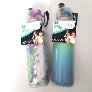 O2COOL Insulated Mist 'N Sip Squeeze Trigger Water Bottle 20 oz 2 Pack NEW